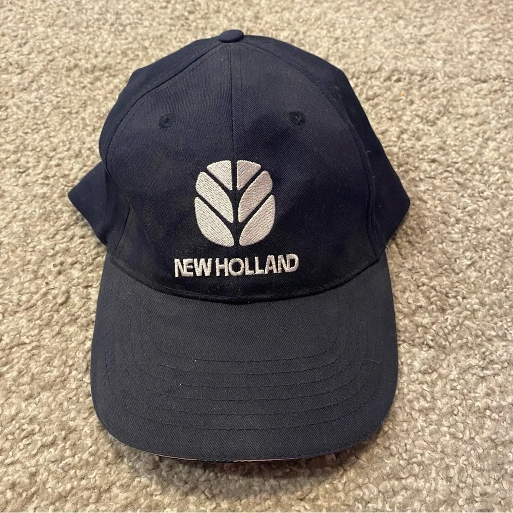 Vintage New Holland Tractor Hat K Products adjustable 100% Cotton Blue